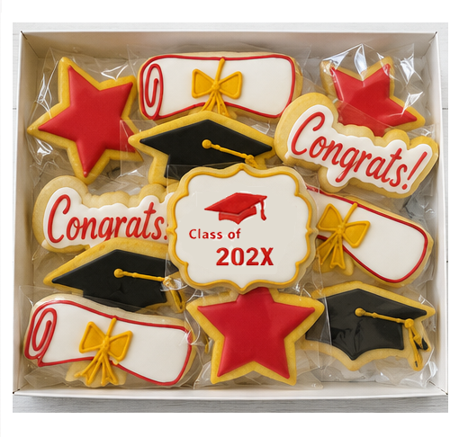 Guelph University colours -  Graduation Cookie Gift Box