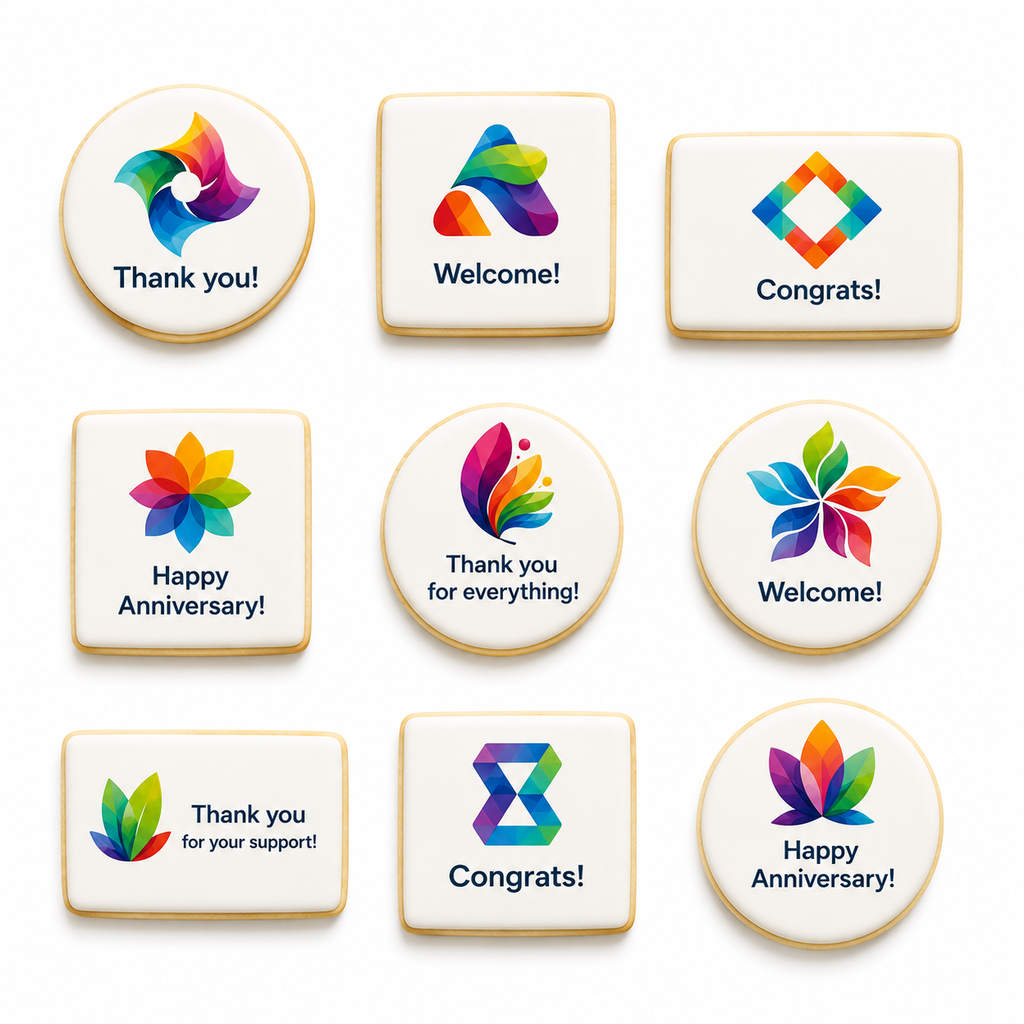 Logo Cookies with Personalised Message