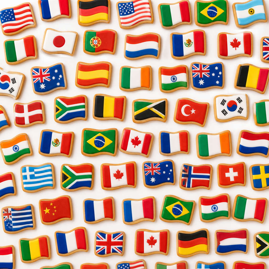 Soccer Country Flag Cookies