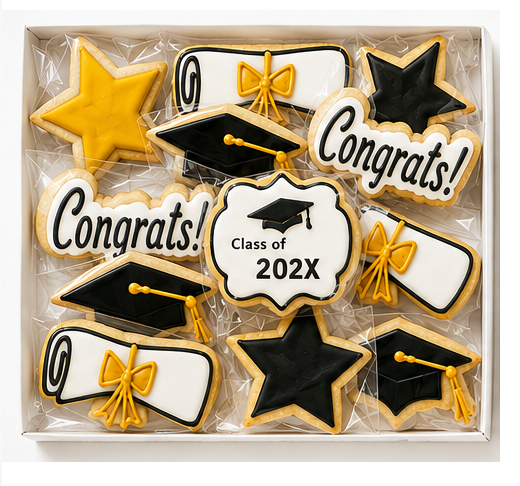Waterloo University Colours -  Graduation Cookie Gift Box