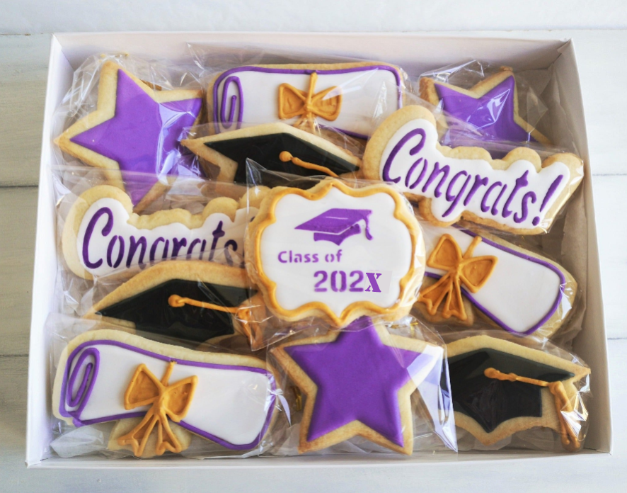 Western University Colours Graduation Cookie Gift Set - Delivered or Curbside Pickup