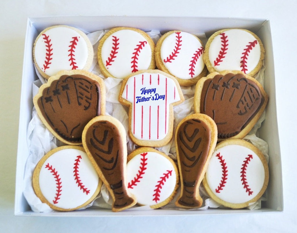 Father's Day Cookie Giftbox - "Baseball Daddy" Gift Set - Delivered or Curbside Pickup