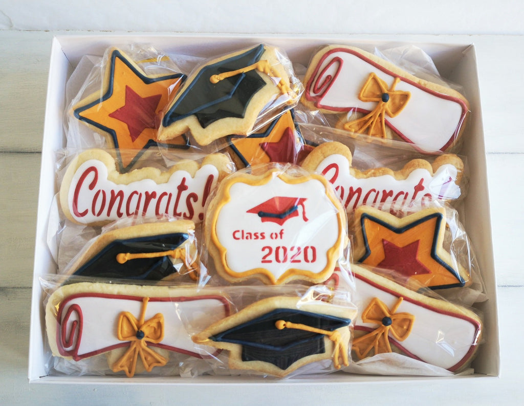 "Queens University Colours" Graduation Cookie Gift Set - Delivered or Curbside Pickup