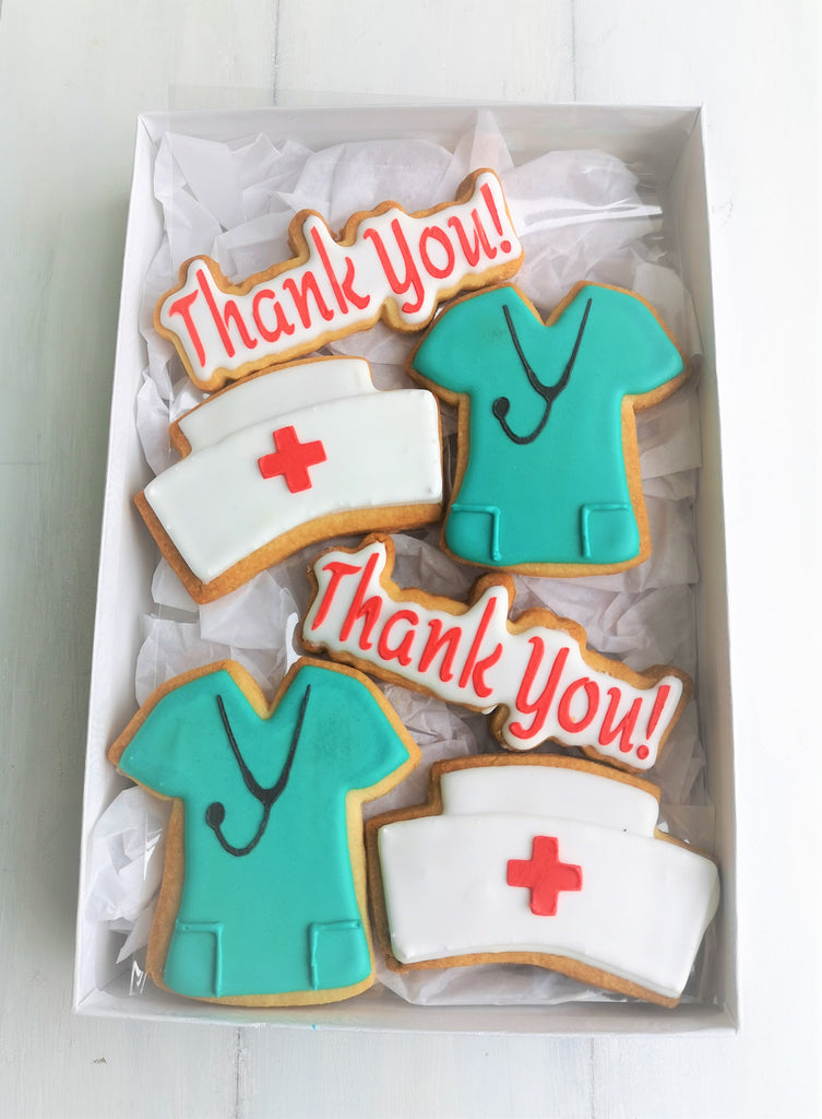 Nurses Cookie Giftbox 7x10  - Nurses Thank-You Style A