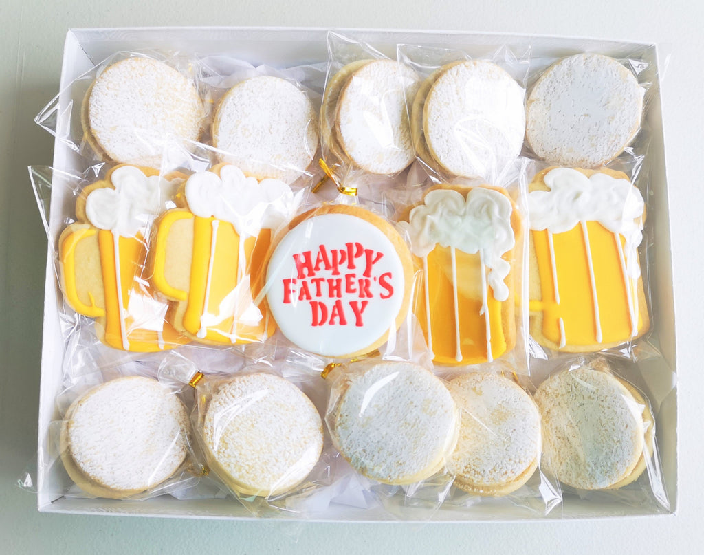 Father's Day Cookie Giftbox - "Alfajores & Beers" Gift Set - Delivered or Curbside Pickup