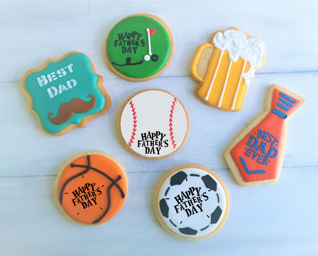 Father's Day 12 Assorted Shortbread Cookies 3" - Individually wrapped