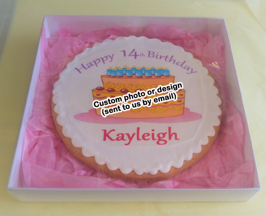 12" CookieCake Giftbox  - Custom Design or Photo - Delivered or Curbside Pickup