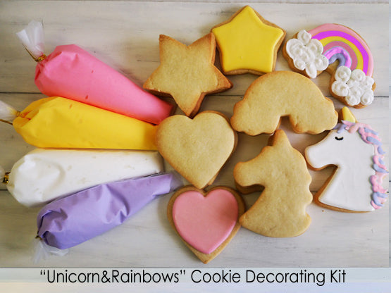"Unicorn & Rainbows" DIY Cookie Decorating Kit