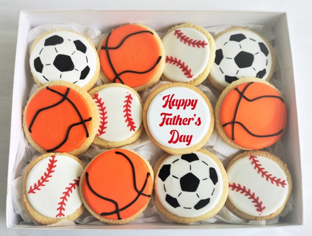 Father's Day Cookie Giftbox - "Sports Dad" Gift Set - Delivered or Curbside Pickup